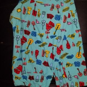 LuLaRoe TC Leggings - Musical Instruments